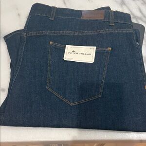 Brand New Peter Millar Men's Dark Blue Straight Jeans 42 wait